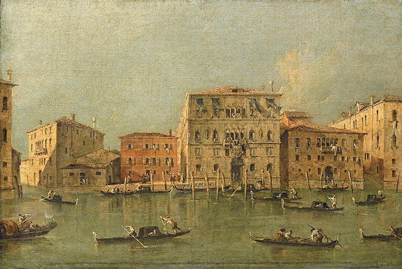 Francesco Guardi View of the Palazzo Loredan dell'Ambasciatore on the Grand Canal, Venice, china oil painting image